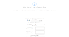 Desktop Screenshot of mathtest.idiotworld.com